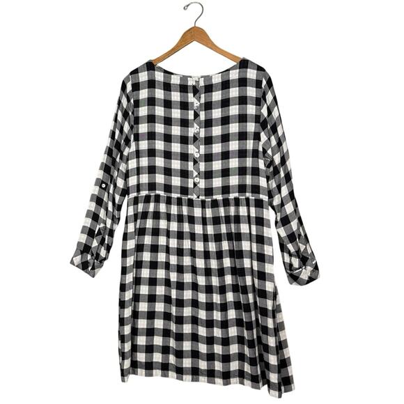 J. Jill Dress Lot – Coral Button Front Dress + Black Gingham Dress | Large - Picture 10 of 16